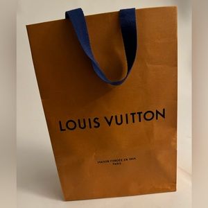 Louis Vuitton gift bag, approx 14" x 4.5" x 9.5", authentic